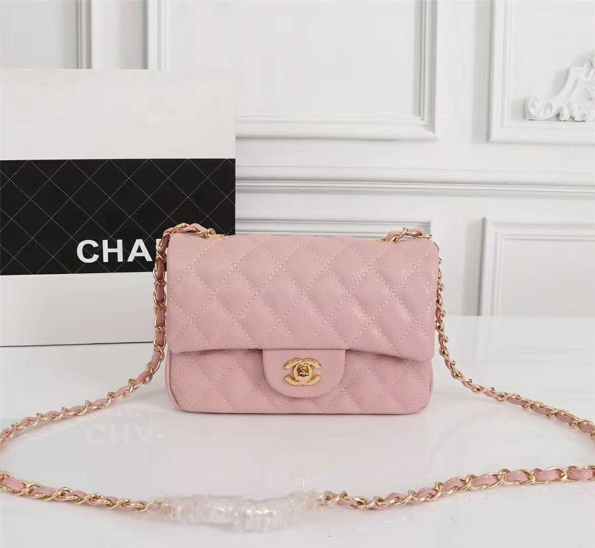 Small fragrant Quilted chain One shoulder Inclined shoulder bag Mini mobile phone Small bagin the Leather/Lady bags/Men's bag, Phone package category - from Buy2taobao.com to provide professional Taobao agent buy service