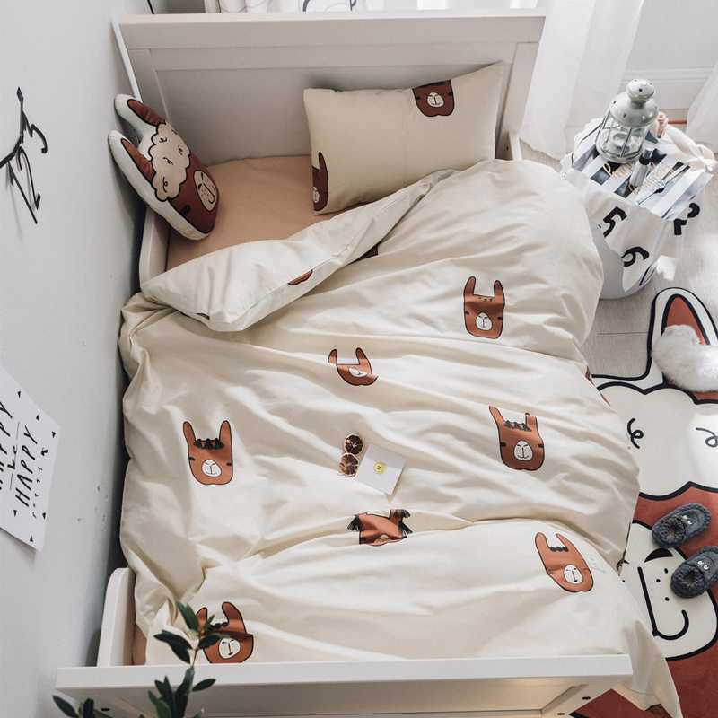 Baby bedding Kit Baby bed pure cotton Three kindergarten 1.5 Cartoon Quilt cover sheet children 1.2 M bedin the Diapers/Care/Feeding/Push lathe , Sleeping bag/Mat/Pillow/Bedding , Infant crib product suite category - from Buy2taobao.com to provide professional Taobao agent buy service