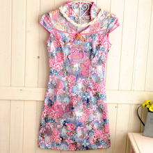 2012新款●一院香●手工订珠花朵暗绣花改良旗袍中式唐装华服