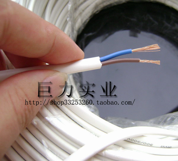 2x0.5mm平方 大功率LED 220V电线 300V 白色护套线 220V安全电线在类目 电子/电工, 电线, 单芯线中 - 来自Buy2taobao.com提供专业的淘宝代购服务
