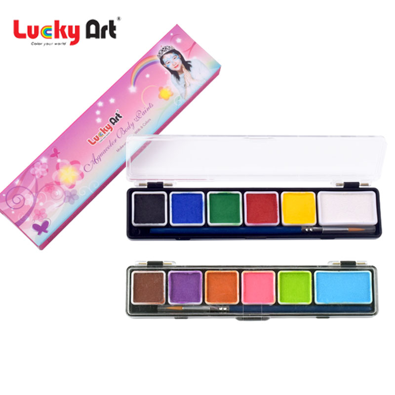 包邮蜡艺Luckyart人体彩绘颜料水性3克6色彩绘膏新娘彩妆纹身膏在类目 电子词典/电纸书/文化用品, 画具/画材/书法用品, 水彩颜料中 - 来自Buy2taobao.com提供专业的淘宝代购服务