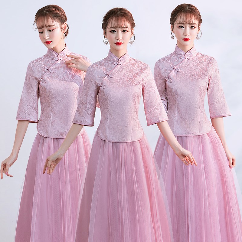 中式伴娘服女长款优雅复古姐妹团礼服裙2019新款中国风旗袍晚礼服|msdalam kategori Butik wanita / wanita, perkahwinan/Cheongsam/pakaian, pakaian/malam - dari Buy2taobao.com untuk memberikan perkhidmatan ejen Taobao profesional membeli