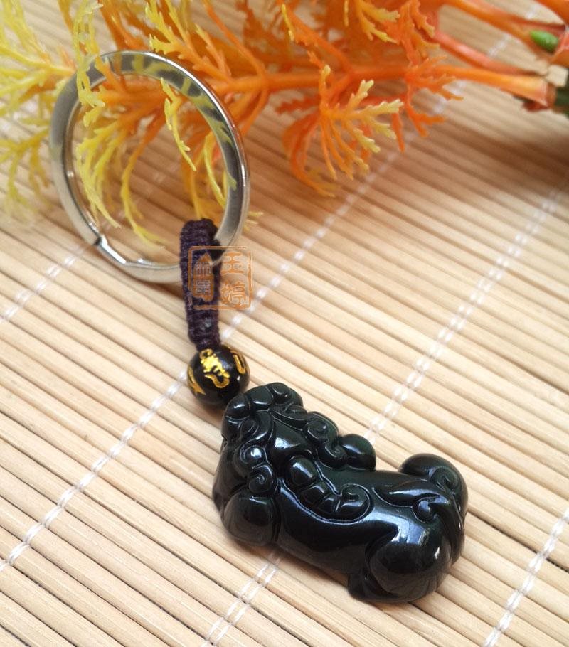 高档汽车钥匙扣挂件天然黑曜石貔貅钥匙扣 本命年招财保平安挂件|ruв категории автомобиль/товаров/аксессуары/переоснащение, автомобильных принадлежностей/аксессуары, за рулем личной принадлежности, автомобиль с брелок - от Buy2taobao.com для оказания профессиональной услуги покупки агента Taobao