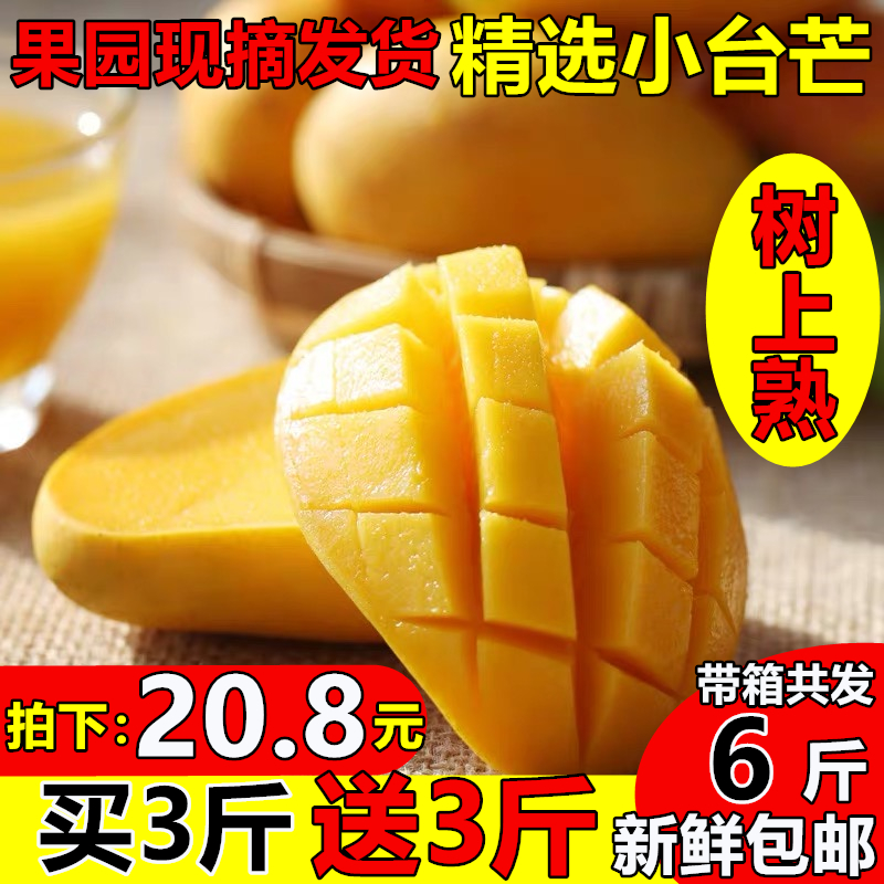 【买3斤送3斤】小台芒5斤包邮当季水果香甜浓郁非海南贵妃芒玉芒|msdalam kategori daging perikanan/Buah-buahan segar dan sayur-sayuran/dimasak, buah-buahan segar, Mango - dari Buy2taobao.com untuk memberikan perkhidmatan ejen Taobao profesional membeli