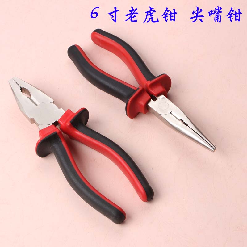 钢丝钳老虎钳尖嘴钳子6寸家用五金工具电工工具虎口断线钳子包邮在类目 五金/工具, 手动工具, 夹持类工具, 钢丝钳中 - 来自Buy2taobao.com提供专业的淘宝代购服务