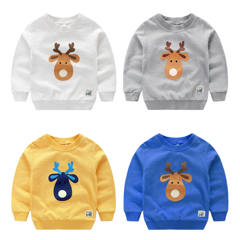 Boy Fawn Sweater 2019 spring clothes new pattern Kids T-shirts hoodies baby Korean Edition clothesin the Children/Baby/Family fitted , Sweater/Fleece category - from Buy2taobao.com to provide professional Taobao agent buy service