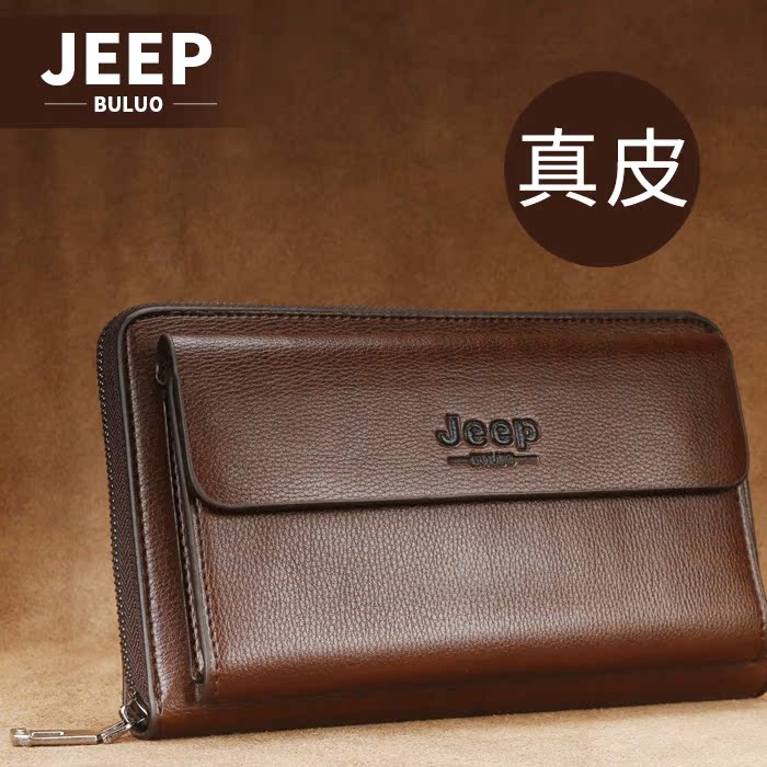 Jeep Jeep Handbag business affairs leisure time man cowhide clutch bag genuine leather wallet white collar Boss package urban a leather bagin the Leather/Lady bags/Men's bag, Wallet category - from Buy2taobao.com to provide professional Taobao agent buy service
