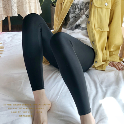 TK00206 耐穿不紧勒  收腹提臀  小猫弹力中腰九分冰丝打底裤