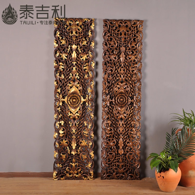 泰国进口工艺品 东南亚柚木描金镂空雕花板家居饰品壁挂墙面装饰在类目 家居饰品, 壁饰中 - 来自Buy2taobao.com提供专业的淘宝代购服务