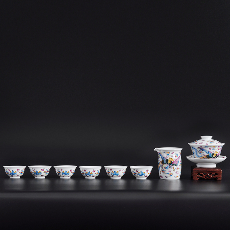 誠德軒清倉茶具功夫茶具套裝手繪粉彩8頭整套茶具蓋碗公道杯品杯在類目 餐飲具, 茶具, 功夫茶具中 - 來自Buy2taobao.com提供專業的淘寶代購服務