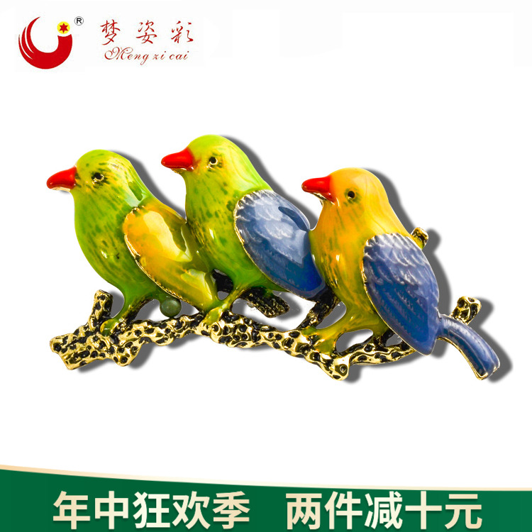 新款彩绘小鸟胸针时尚饰品别针胸花女款欧美复古现货滴油镶钻配饰在类目 饰品/流行首饰/时尚饰品新, 胸针中 - 来自Buy2taobao.com提供专业的淘宝代购服务
