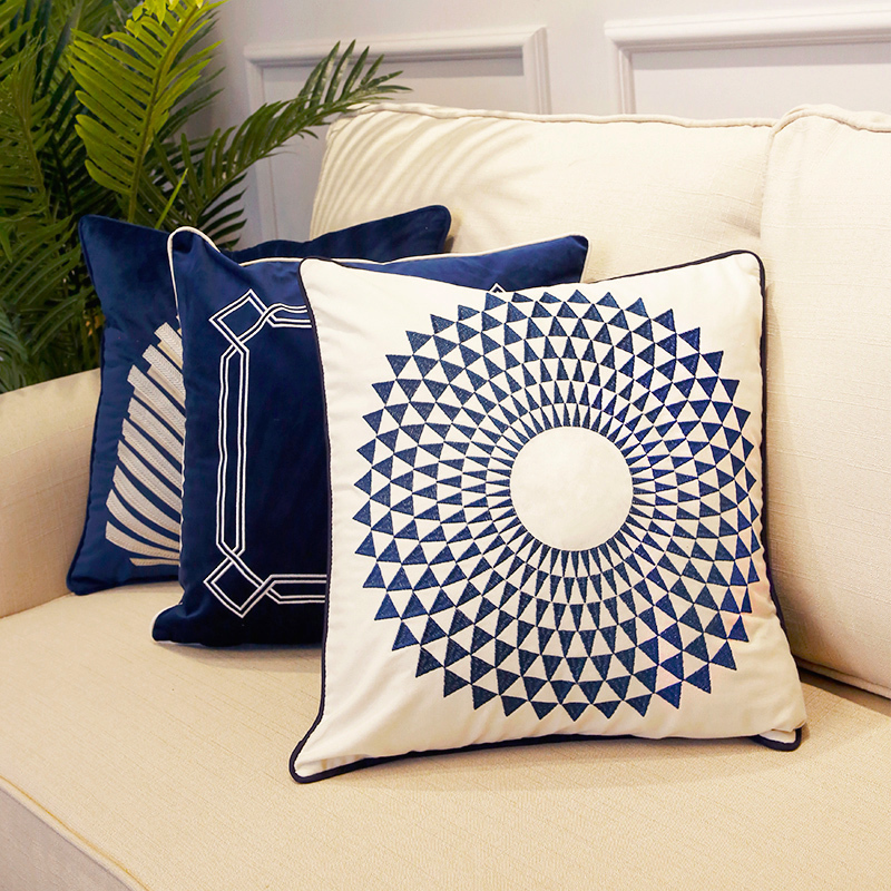 European style Home Furnishing Open House silk Embroidery Pillows Lumbar pillow bedroom sofa Fabric art Cushion cores pillow casein the Home Fabric , Pillow/Pillow category - from Buy2taobao.com to provide professional Taobao agent buy service