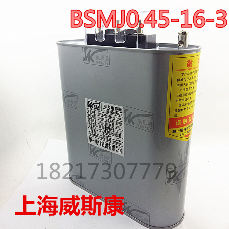 原厂上海威斯康BSMJ0.45-16-3 自愈式并联电力电容器 450V 16kvar在类目 3C数码配件, 电子元器件市场, 电子元件, 电容器中 - 来自Buy2taobao.com提供专业的淘宝代购服务