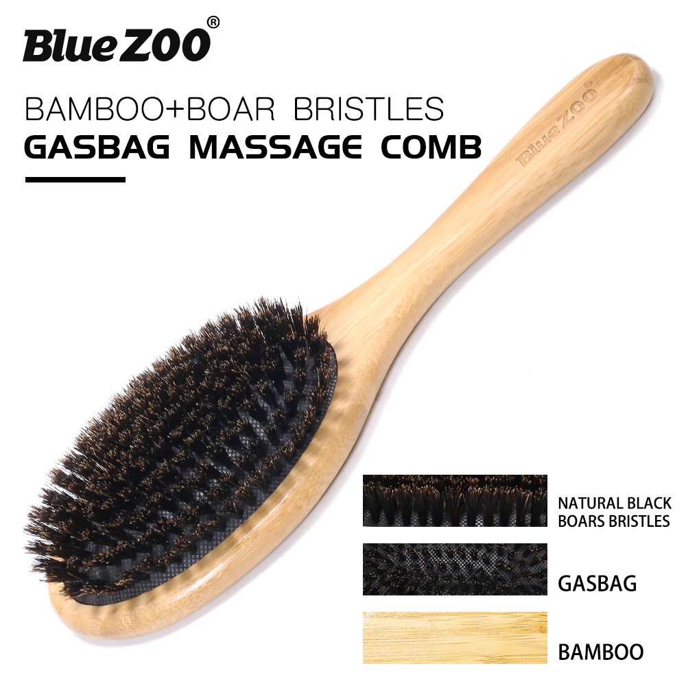 Airbag massage comb Bluezoo Bamboo Black Pig Bristle massage Hair Hairdressing combin the Family/Personal Cleaning Tools , Personal care cleaning appliances , Comb/Portable with a mirror , Comb/Makeup comb/Massage comb category - from Buy2taobao.com to provide professional Taobao agent buy service