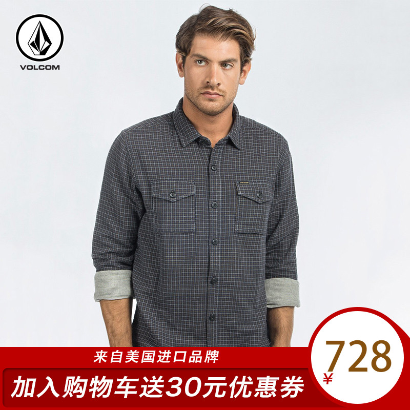 VOLCOM男装长袖修身潮WILLOW L/S休闲格子衬衫欧美休闲服|msdalam kategori Pakaian Lelaki, shirt - dari Buy2taobao.com untuk memberikan perkhidmatan ejen Taobao profesional membeli