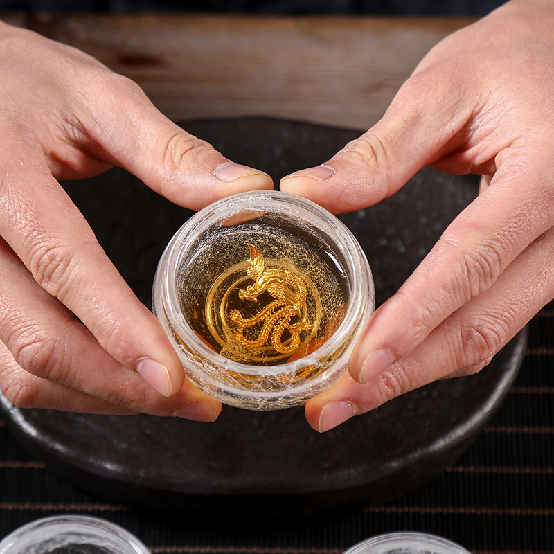 功夫茶杯 镶银茶杯水晶个人主人杯加厚品茗杯单杯套装家用送礼|msdalam kategori pinggan mangkuk, set teh, cawan aroma - dari Buy2taobao.com untuk memberikan perkhidmatan ejen Taobao profesional membeli