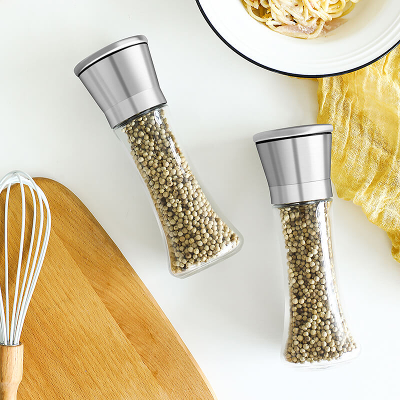 北欧不锈钢黑胡椒研磨瓶玻璃调味瓶罐花椒芝麻家用手动超细研磨器在类目 厨房/烹饪用具, 厨用小工具/厨房储物, 储物瓶罐/厨房储物器皿, 调味瓶罐中 - 来自Buy2taobao.com提供专业的淘宝代购服务