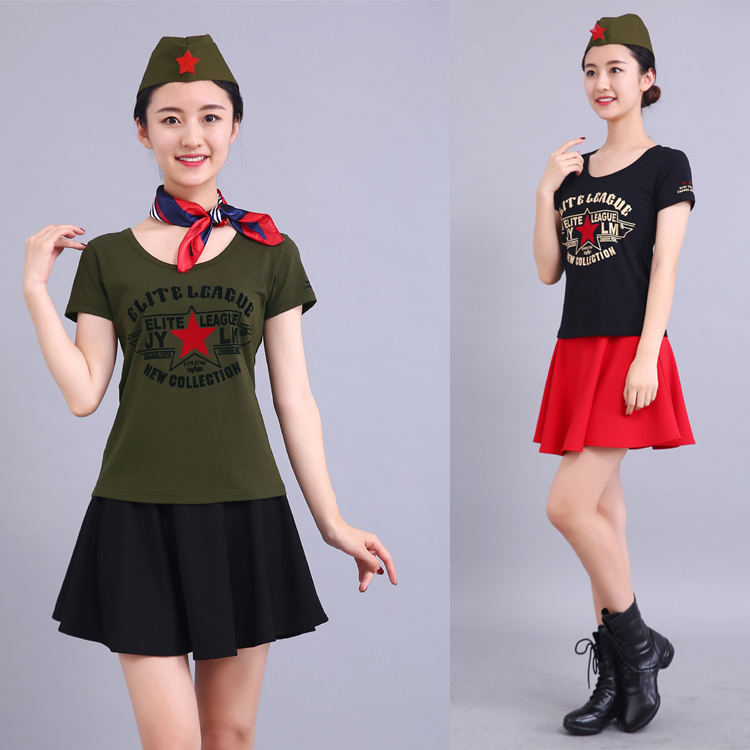 2019夏季户外军迷水兵舞服装女短袖T恤情侣套装迷彩服广场舞蹈服在类目 户外/登山/野营/旅行用品, 军迷服饰/军迷用品, 迷彩服/军迷服/作训服, T恤中 - 来自Buy2taobao.com提供专业的淘宝代购服务