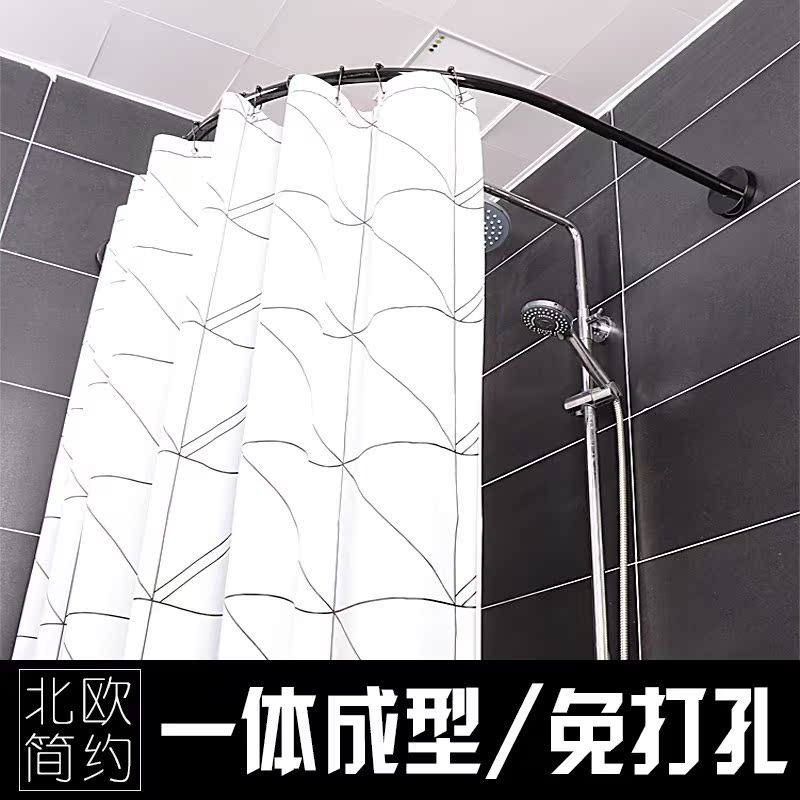 thickening Shower Curtains suit Free punch Arc waterproof TOILET Partition curtain Shower curtain rod Water retaining strip shower Hanging curtainin the Family/Personal Cleaning Tools , Sanitary appliances/Bathroom accessories , Shower Curtains category - from Buy2taobao.com to provide professional Taobao agent buy service