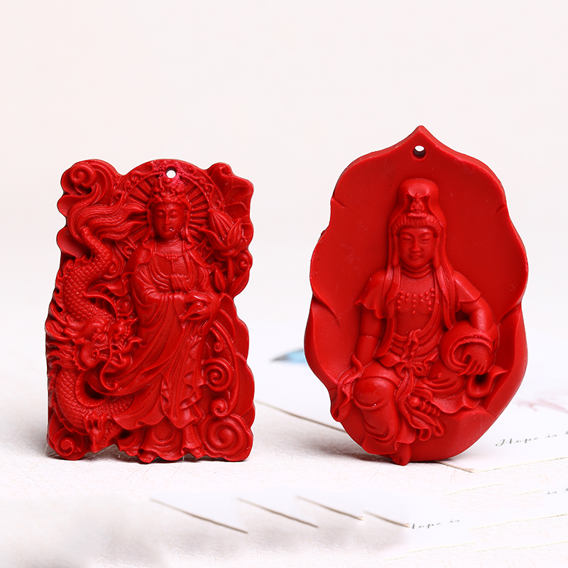 天然朱砂御龙观音佛头吊坠男女士守护神吊牌项链毛衣链DIY挂件在类目 饰品/流行首饰/时尚饰品新, 项坠/吊坠中 - 来自Buy2taobao.com提供专业的淘宝代购服务