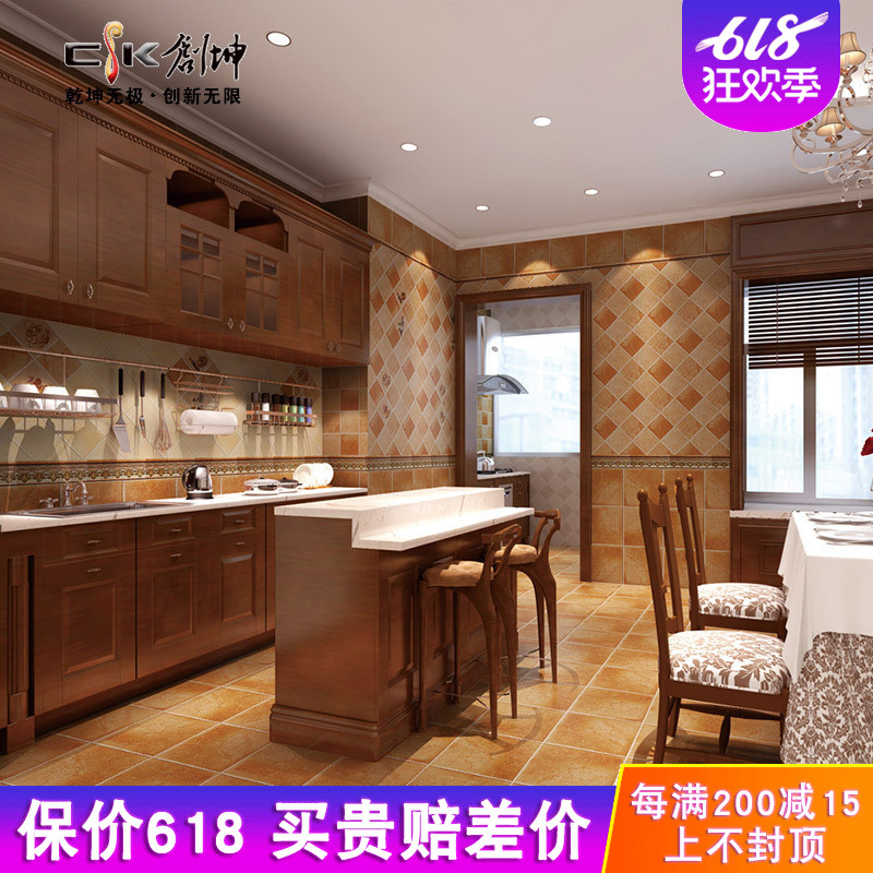 仿古砖 美式卫生间厨房地砖防滑耐磨田园格子厨卫墙砖洗手间瓷砖|msdalam kategori keluarga memasang ibu, jubin seramik, bata antik (termasuk batu budaya) - dari Buy2taobao.com untuk memberikan perkhidmatan ejen Taobao profesional membeli