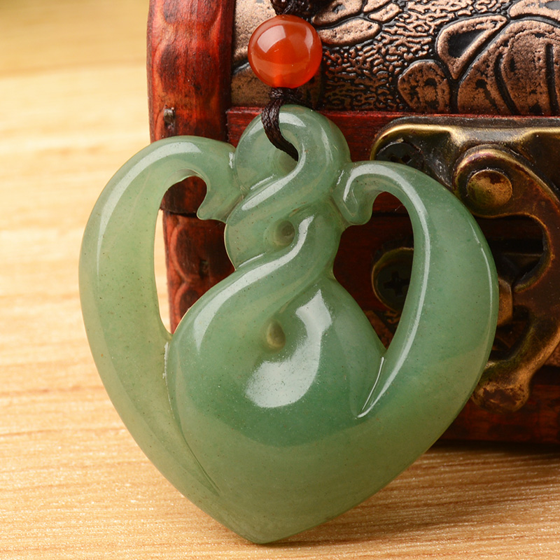 Tanglin jade To turn things around Pendant heart-shaped Big version Aventurine Pendant Hollow Female models Pendantin the Jewelry/Diamond/Jade/Gold , Other natural jade , Aventurine(New) , Choker category - from Buy2taobao.com to provide professional Taobao agent buy service
