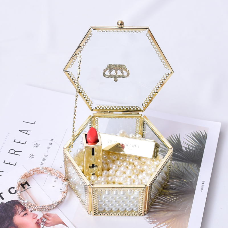 金色皇冠玻璃盒珠宝收纳盒礼品盒结婚生日礼物永生花收纳结婚戒托在类目 家居饰品, 装饰器皿, 饰品盒中 - 来自Buy2taobao.com提供专业的淘宝代购服务