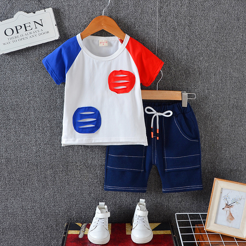 夏季男童短袖套装0-1-2-3-4岁婴儿童夏装夏天衣服女宝宝小孩衣服在类目 童装/婴儿装/亲子装, 套装中 - 来自Buy2taobao.com提供专业的淘宝代购服务