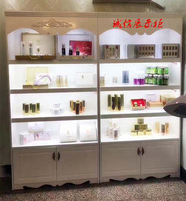 烤漆欧式化妆品展柜展示柜美容院产品柜指甲油