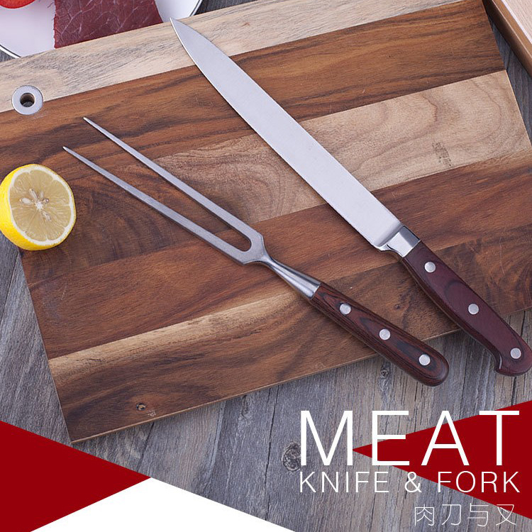 德国切肉刀肉叉两件套大烤肉叉切片刀套装刀烤肉刀叉 烧烤套装|msdalam kategori dapur/memasak Appliances, memasak Appliances, alat, Satu set lengkap pisau dapur - dari Buy2taobao.com untuk memberikan perkhidmatan ejen Taobao profesional membeli