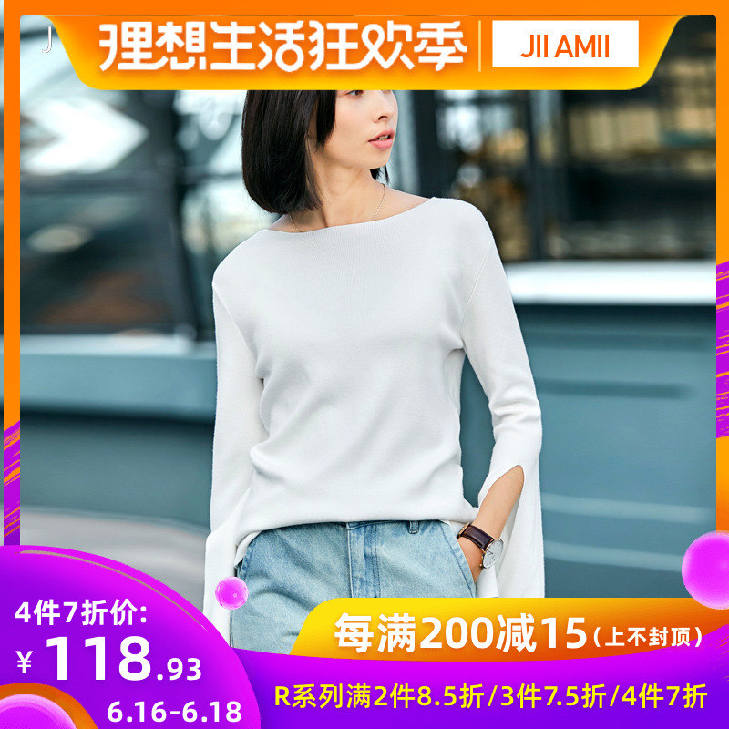 JII AMII2019 spring clothes new pattern Intellectuality temperament Women's wear Self cultivation T-shirts Socket High leisure time sweaterin the Women's clothing/Boutique , Sweaters category - from Buy2taobao.com to provide professional Taobao agent buy service