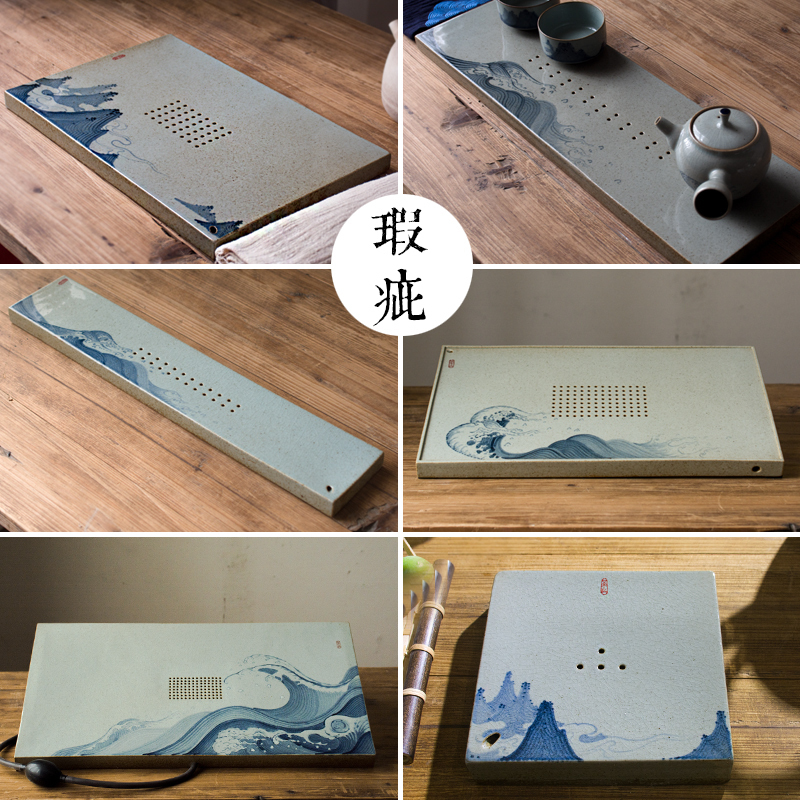 圣山手工陶瓷茶盘茶具储水干泡盘排水茶盘壶承茶海壶托瑕疵特卖|ruв категории посуда, чайный сервиз, чайный поднос - от Buy2taobao.com для оказания профессиональной услуги покупки агента Taobao