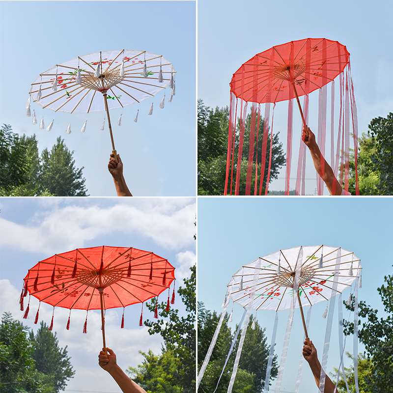 Hanfu Costume photography prop tassels Ribbon Craft umbrella Fairy photo COS Photo album live broadcast Dance Umbrellain the Home accessories , Craft umbrella category - from Buy2taobao.com to provide professional Taobao agent buy service