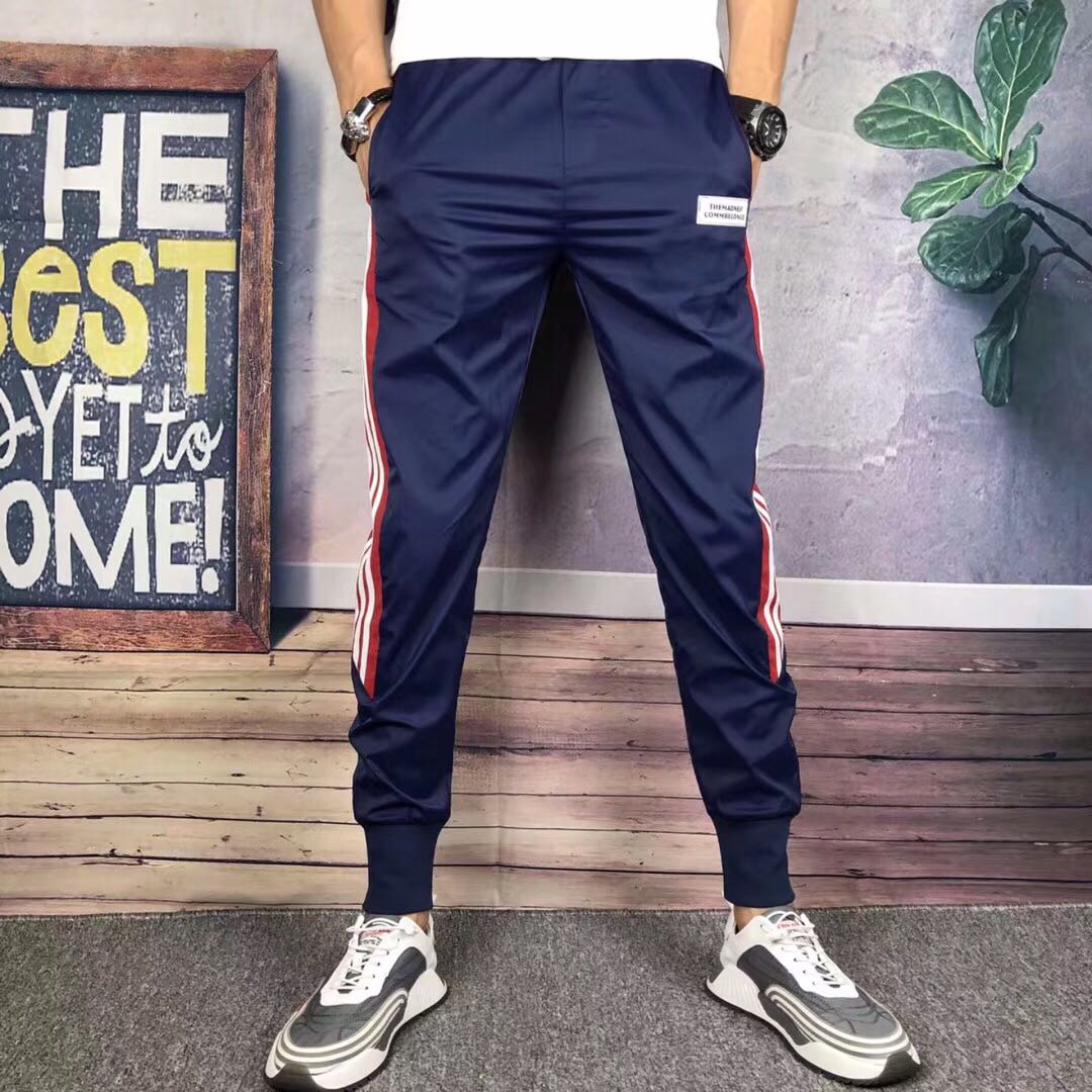 9937 man Spring and summer blue Casual pants Borneol Quick drying fashion Versatile Elastic waist Self cultivation Beam port Pencil Pantsin the Men's clothing, Casual pants category - from Buy2taobao.com to provide professional Taobao agent buy service