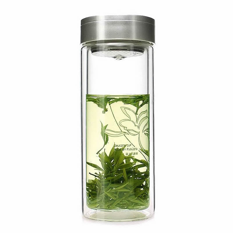 Tomimitsu Double glass High-capacity 500ML lady Filtered water glass to work in an office household Tea cup Leak proofin the Tableware , Cup/Cups/Kettle , Glass category - from Buy2taobao.com to provide professional Taobao agent buy service