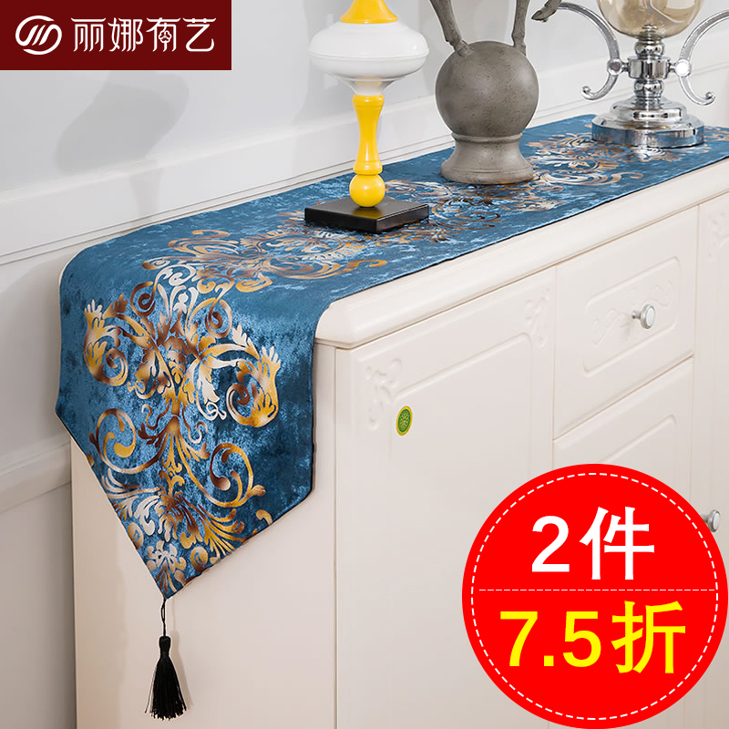 烫金现代简约桌旗欧式美式新中式北欧鞋柜茶几餐桌旗布床旗床尾巾在类目 居家布艺, 餐桌布艺, 桌旗中 - 来自Buy2taobao.com提供专业的淘宝代购服务