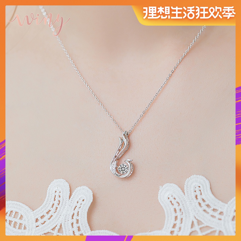 Winy999 Sterling Silver Necklace clavicle Japan and South Korea fashion Jewelry Pendant Swarovski Send his girlfriendin the Accessories/Fashion Jewelry, Necklace category - from Buy2taobao.com to provide professional Taobao agent buy service