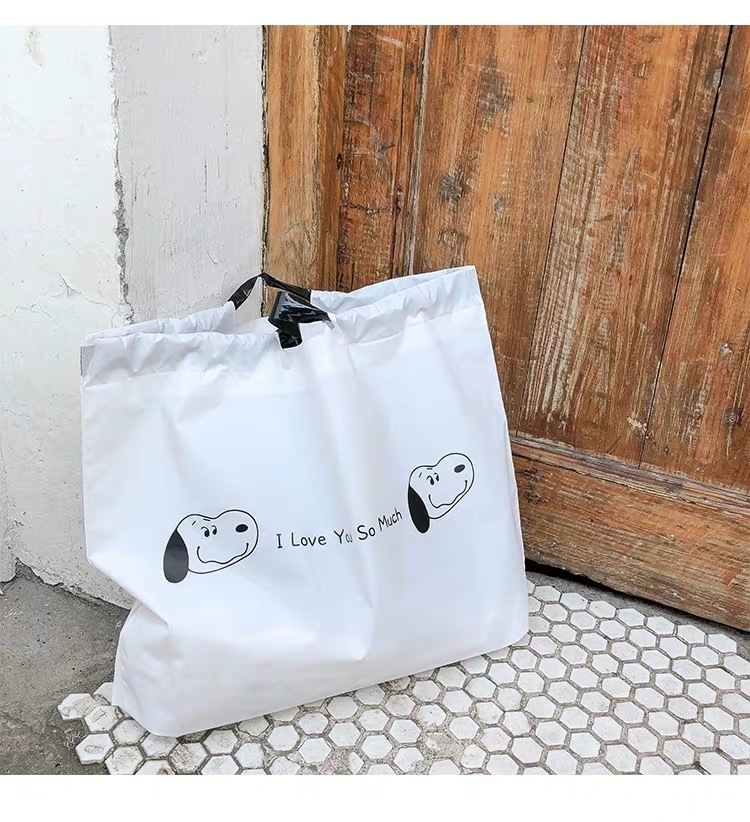 史努比服装店折叠袋绳塑料袋手提收纳ins包装可爱袋抽旅行购物|ruв категории упаковка, пластмассовый мешок, пластмассовый мешок - от Buy2taobao.com для оказания профессиональной услуги покупки агента Taobao