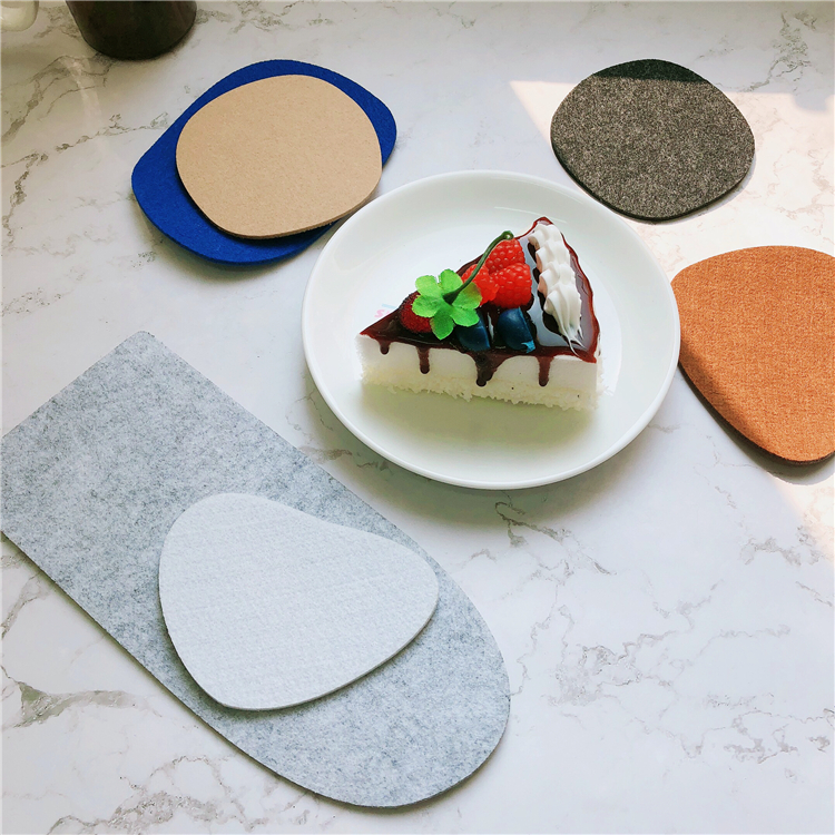 Northern Europe Wool Felt Coaster ins style Retro Heterosexual Simplicity Morandi Frigidity heat insulation insin the Tableware , Cup/Cups/Kettle , Coaster category - from Buy2taobao.com to provide professional Taobao agent buy service