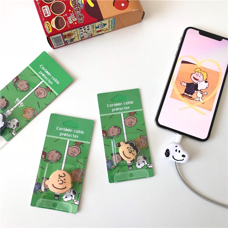 ins the republic of korea lovely Cartoon Snoopy Charlie Lucy silica gel Cable Manager data line Protector protectin the 3C Digital Accessories, Digital package/Shelves/Arrange , Headphone winder category - from Buy2taobao.com to provide professional Taobao agent buy service