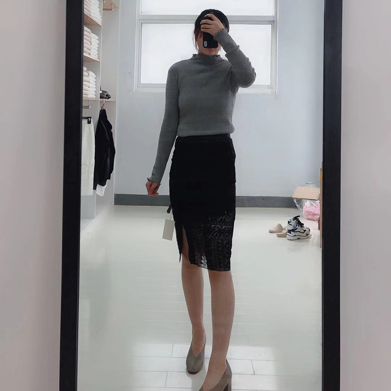 裂诺 ulazzy韩版百搭半高领长袖针织衫修身显瘦毛衣女0.28H679660|ruв категории Женская одежда, свитер - от Buy2taobao.com для оказания профессиональной услуги покупки агента Taobao