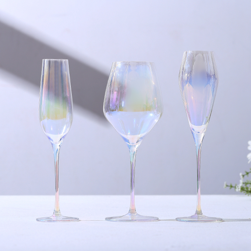 彩虹高脚杯渐变色七彩香槟酒杯日本网红离子镀水晶玻璃红酒杯在类目 餐饮具, 酒壶/酒杯/酒具, 酒杯中 - 来自Buy2taobao.com提供专业的淘宝代购服务