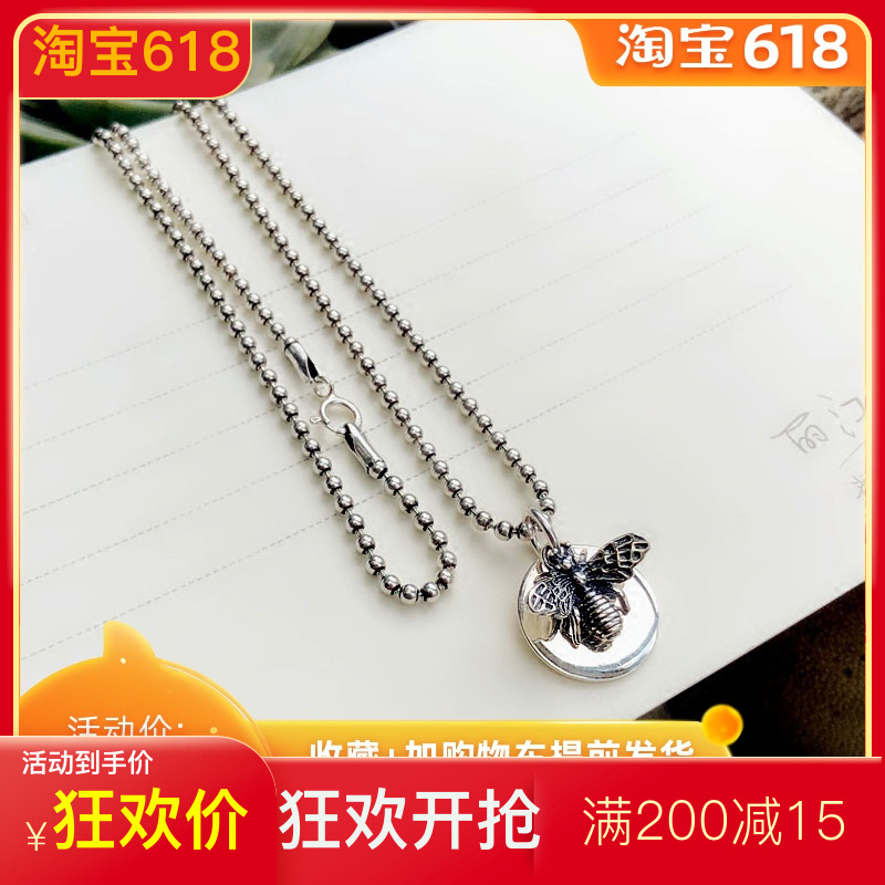 S925 Sterling Silver Do the old Retro Little bee Necklace Thai Silver Versatile Sen family clavicle birthday gift Send his girlfriendin the Accessories/Fashion Jewelry, Necklace category - from Buy2taobao.com to provide professional Taobao agent buy service