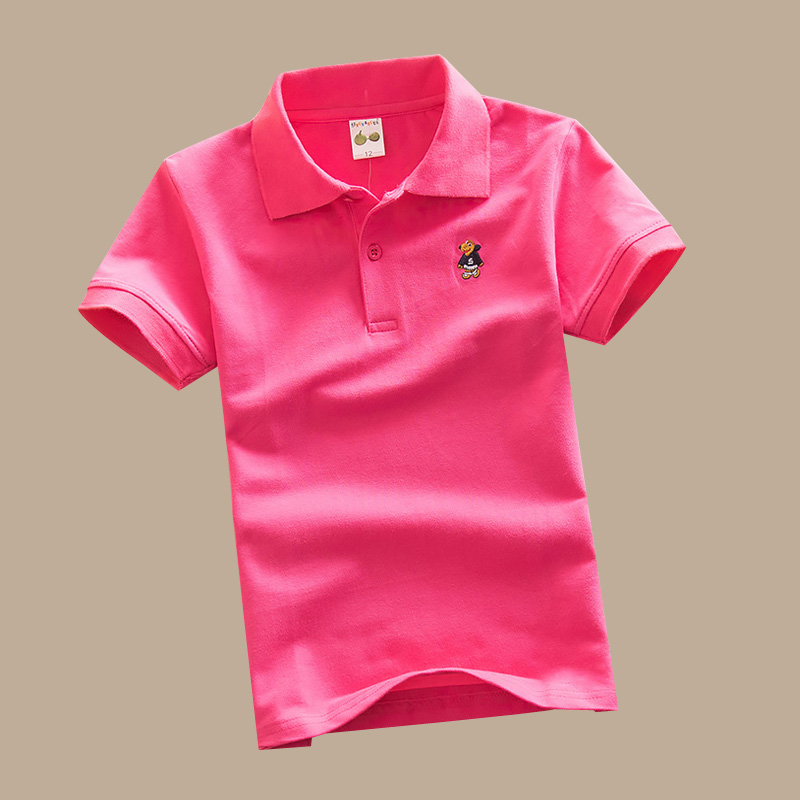 Children's clothing girl Summer wear new pattern Boy Solid Thin section Short sleeved shirt pure cotton Big Kids school uniform jacketin the Children/Baby/Family fitted , T-shirt category - from Buy2taobao.com to provide professional Taobao agent buy service