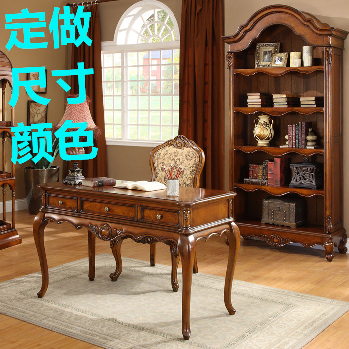 美式实木书桌 写字台学习桌 欧式仿古电脑桌 简约家用办公桌子|msdalam kategori perabot kediaman, perabot, Furniture kajian, + Kerusi meja Penulisan - dari Buy2taobao.com untuk memberikan perkhidmatan ejen Taobao profesional membeli