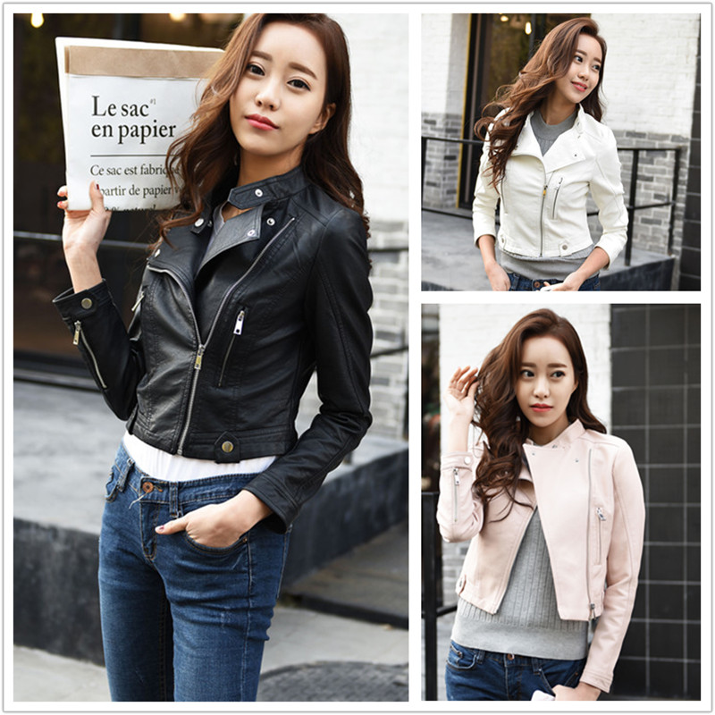 new pattern 2018 spring clothes Women's wear Europe station Locomotive leather PU have cash less than that is registered in the accounts Stand collar Self cultivation leather jacket Little coatin the Women's clothing/Boutique , Leather clothing category - from Buy2taobao.com to provide professional Taobao agent buy service