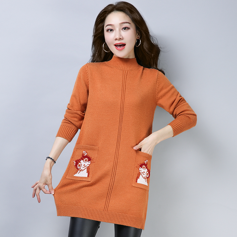 中长款套头POLO领韩版长袖打底款针织衫纯色直筒外套单件女装毛衣在类目 女装/女士精品, 毛衣中 - 来自Buy2taobao.com提供专业的淘宝代购服务
