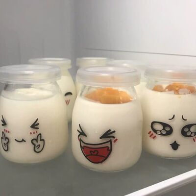 布丁瓶玻璃布丁杯酸奶瓶烘培模具自制酸奶杯果冻牛奶杯带盖耐高温