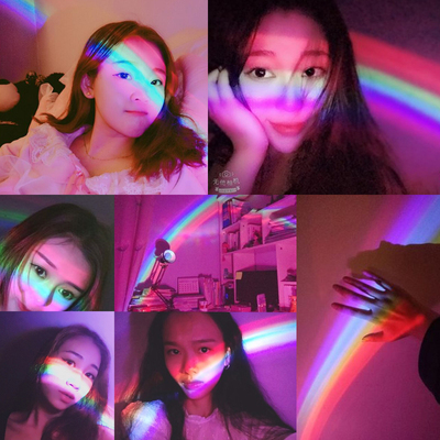 led灯小夜灯韩国ins彩虹灯拍照灯神器床头台灯usb少女插电投影灯