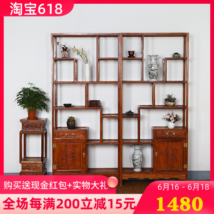 红木家具刺猬紫檀多宝格子架非洲花梨木博古架隔断古董架实木茶架在类目 住宅家具, 架类, 多宝格/博古架中 - 来自Buy2taobao.com提供专业的淘宝代购服务